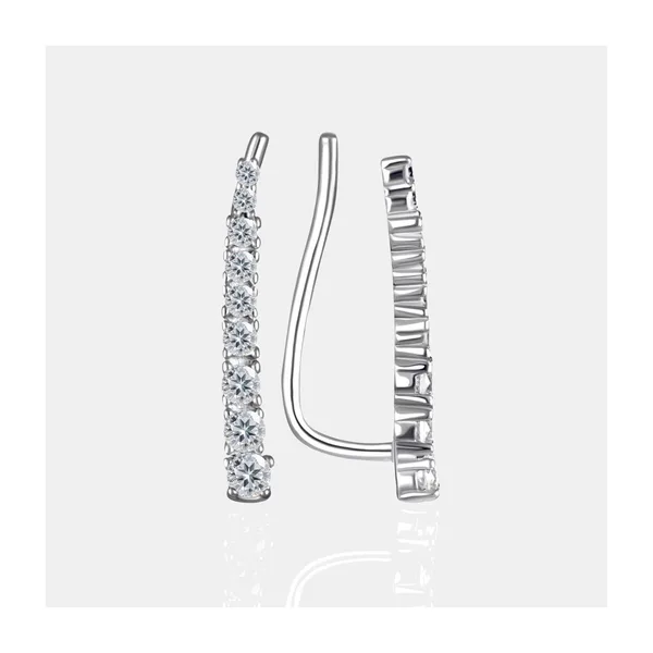 Серьги из серебра с фианитами — арт. 000-399974