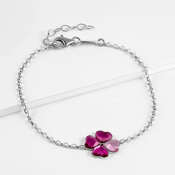 Браслет из серебра с кристаллами Swarovski — арт. 000-390411