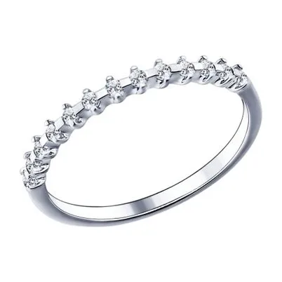 Кольцо из серебра с фианитами — арт. 000-250418