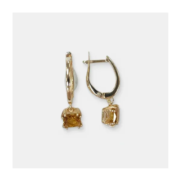 Серебряные серьги с цитринами — арт. 10522-006777