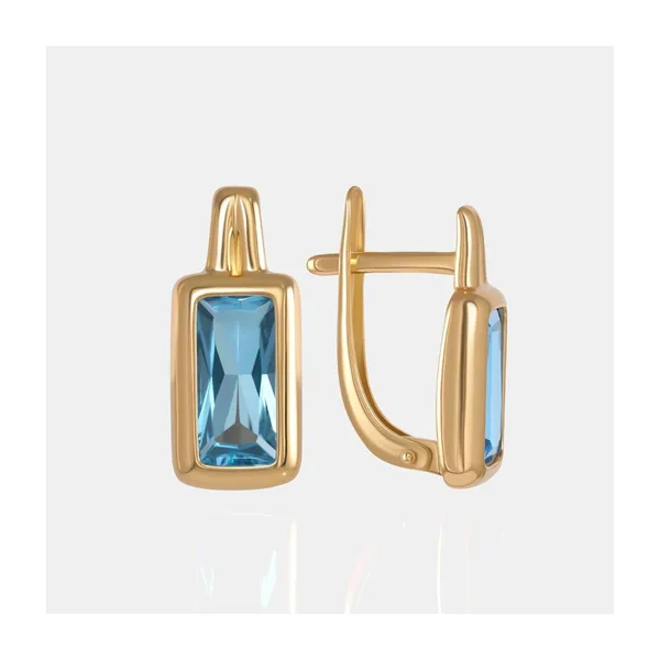 Серьги из красного золота с топазами — арт. 000-379566