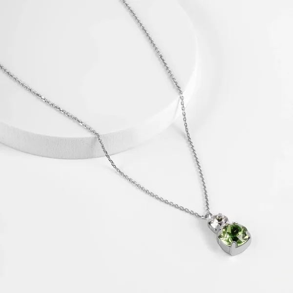 Колье из серебра с кристаллами Swarovski — арт. 000-390444