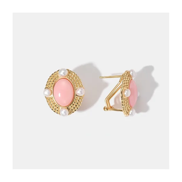 Серебряные серьги с кораллами и жемчугом — арт. 10522-002628