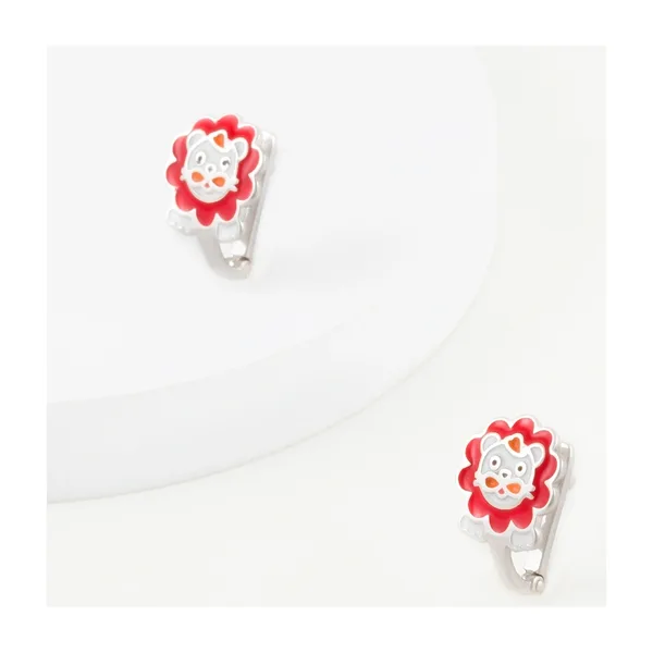 Серьги детские из серебра с эмалью — арт. 000-284009
