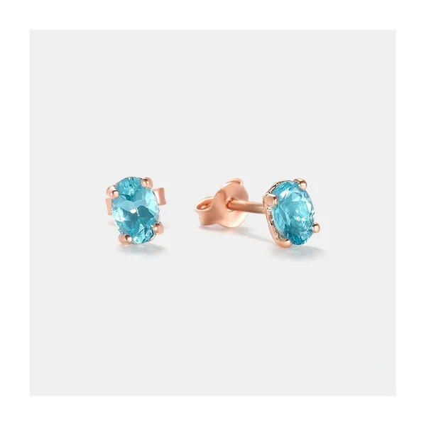 Серебряные серьги-пусеты с апатитами Параиба — арт. 2095242