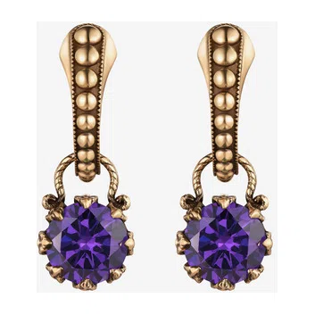 Серьги-кольца SEGRETI DELL'OCEANO из латуни с подвеской с фианитом Fiore di Firenze Poison Drop — модель 0hi833g — фото 2