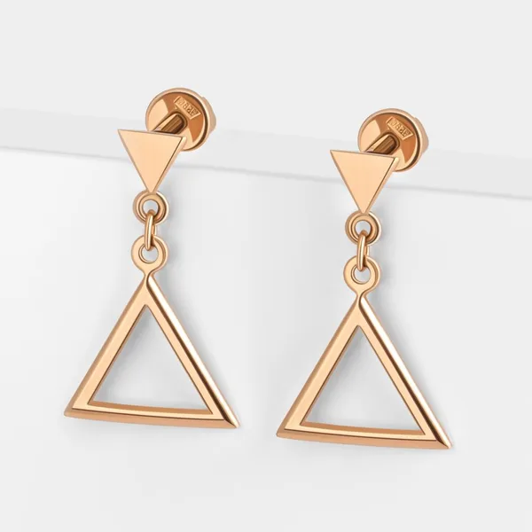 Серьги гвоздики из красного золота — арт. 000-358758