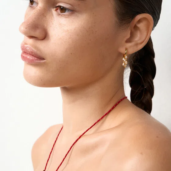 Позолоченные серьги с фианитами Tannum Poison Drop — модель 8y307ng — фото 2