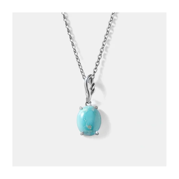 Серебряная подвеска с бирюзой — арт. 10422-002380