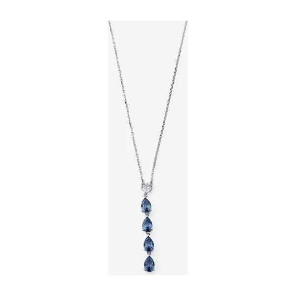 Подвеска Колье из серебра с фианитами FREEDOM BLUE — модель jh6k1g9