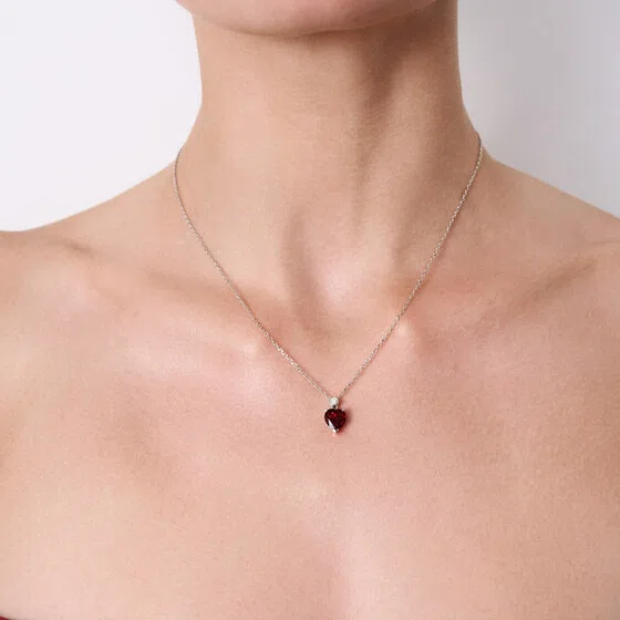 Колье из золота с бриллиантами и гранатом Herald Percy Diamonds Poison Drop — модель s3n55v4 — фото 2