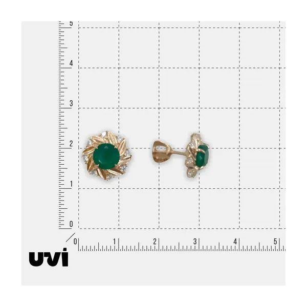 Серебряные серьги-пусеты с агатами — арт. 10522-006566