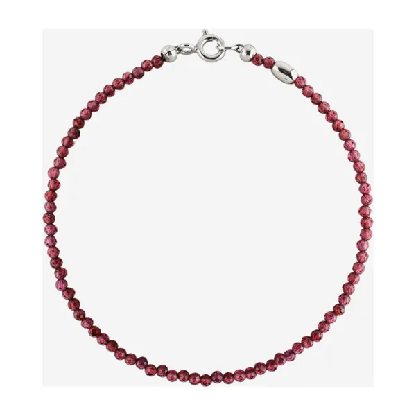 Серебряный браслет из граната — модель zg10nf2