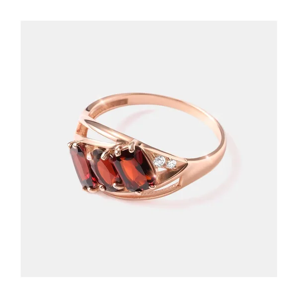 Серебряное кольцо с гранатами — арт. 10322-005917