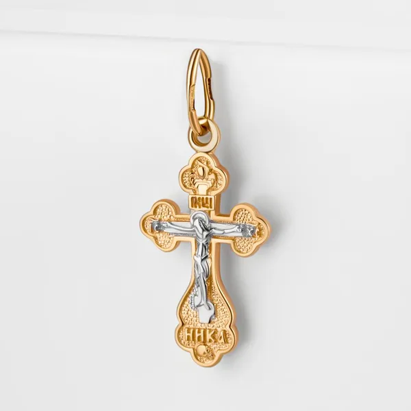 Подвеска крест из красного золота — арт. 000-289602