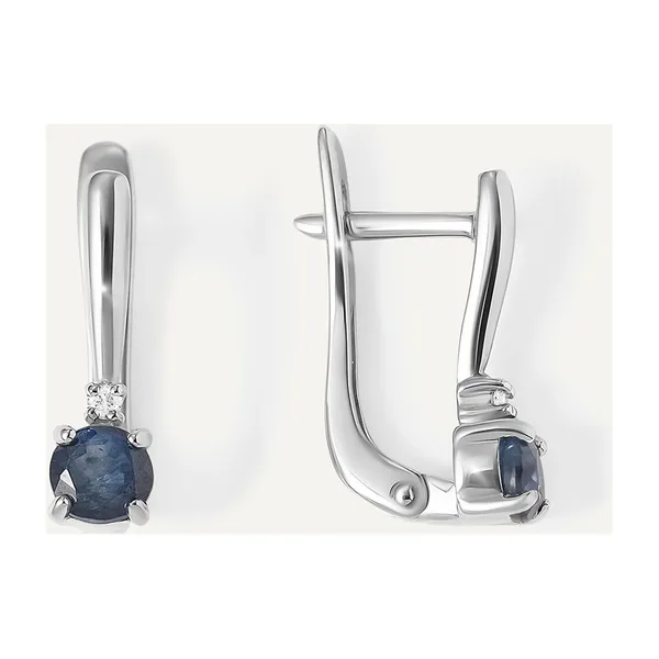 Серьги из белого золота с сапфирами — арт. 10511-001123