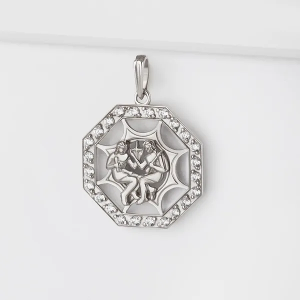 Подвеска знак зодиака из серебра с фианитами — арт. 000-362354