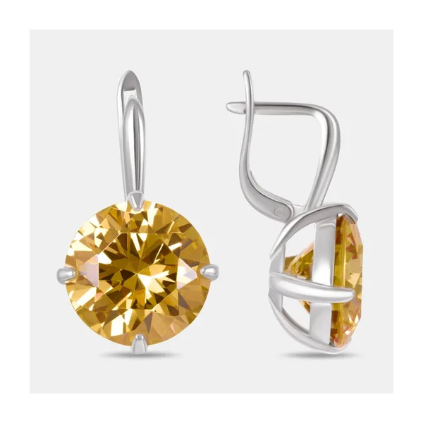 Серьги из серебра с фианитами — арт. 000-396321