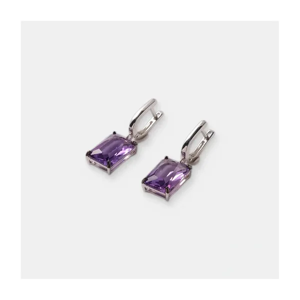 Серебряные серьги с аметистами — арт. 10522-006752