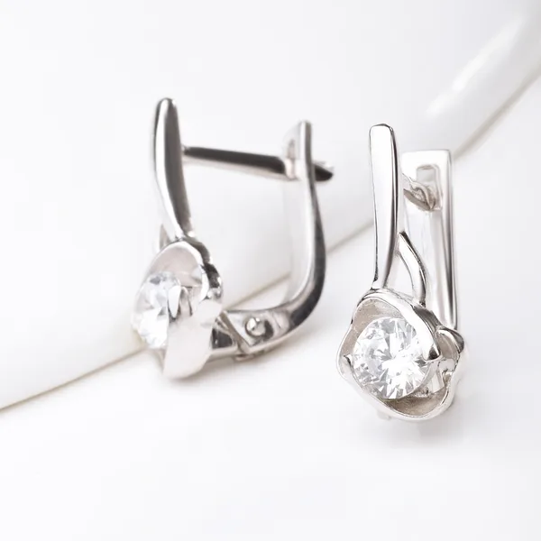 Серьги из серебра с фианитами — арт. 000-342808