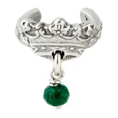 Кафф из серебра с нефритом Gem Kingdom Poison Drop — модель ma469pt — фото 2