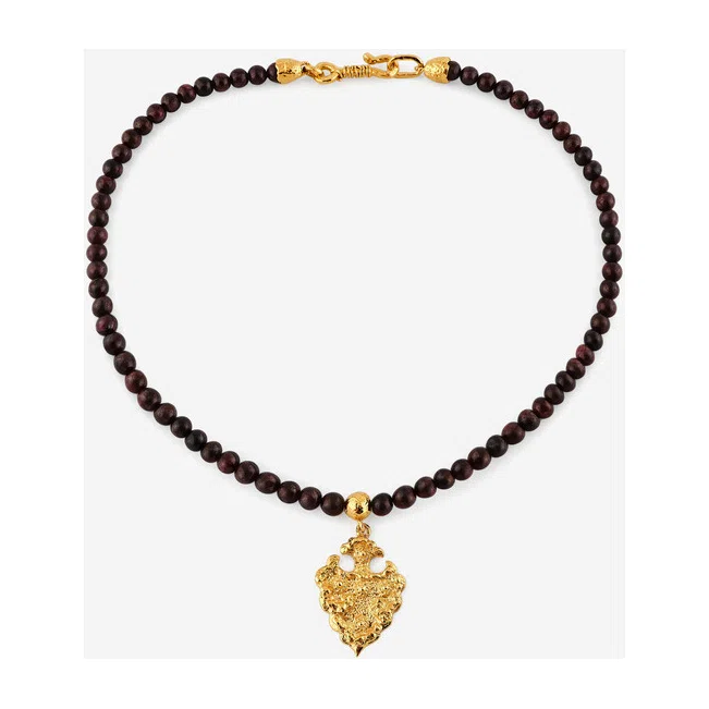 Золотистое колье с гранатом Kubachi Sevenworlds Poison Drop — модель kue6v3u