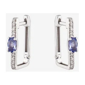 Серьги из белого золота с бриллиантами и танзанитами Herald Percy Diamonds Poison Drop — модель p9ibjsr