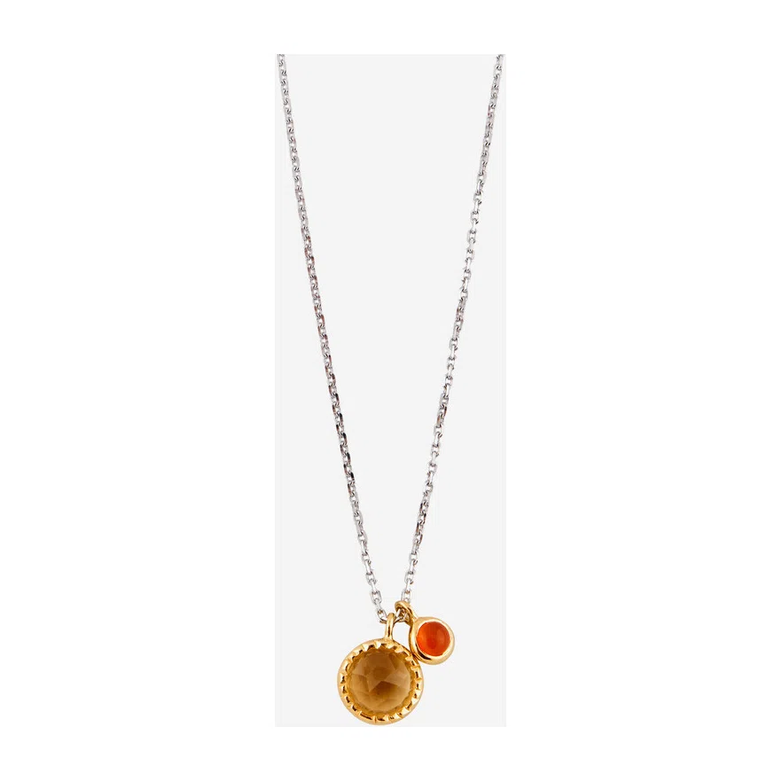 Подвеска Позолоченное колье из серебра с цитрином и сердоликом Wisteria Gems Poison Drop — модель 4b3g6b6 — фото 2