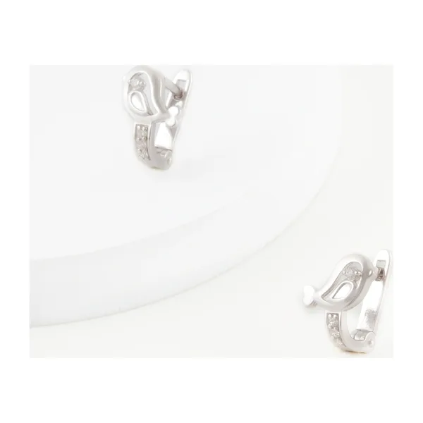 Серьги детские из серебра с фианитами — арт. 000-350990