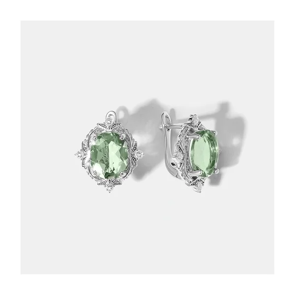 Серебряные серьги с флюоритами — арт. 10522-002290