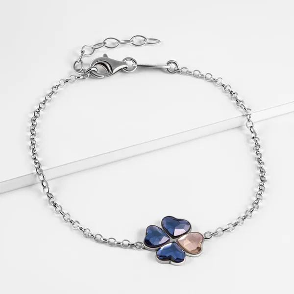 Браслет из серебра с кристаллами Swarovski — арт. 000-390417