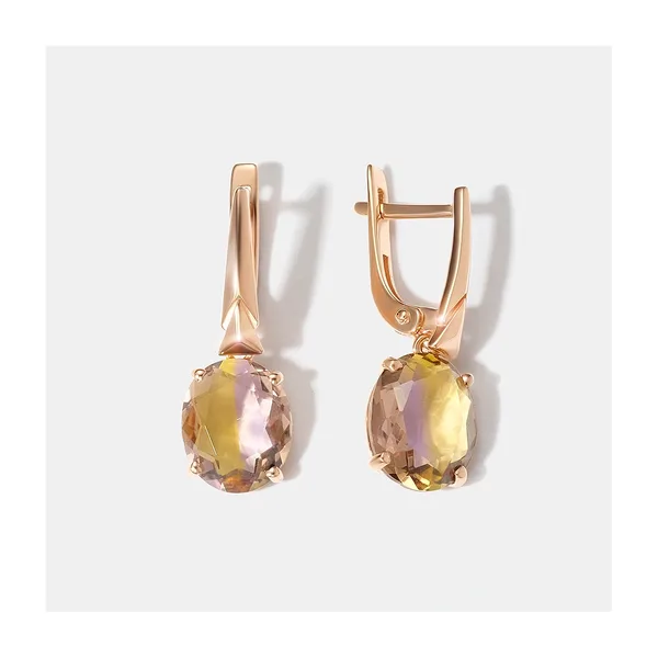 Серебряные серьги с аметринами — арт. 10522-002656