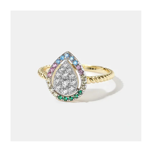 Серебряное кольцо с кубическим цирконием — арт. 10323-000098