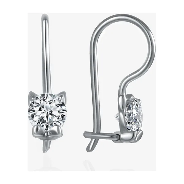 Серьги из серебра с фианитами — арт. 000-401318