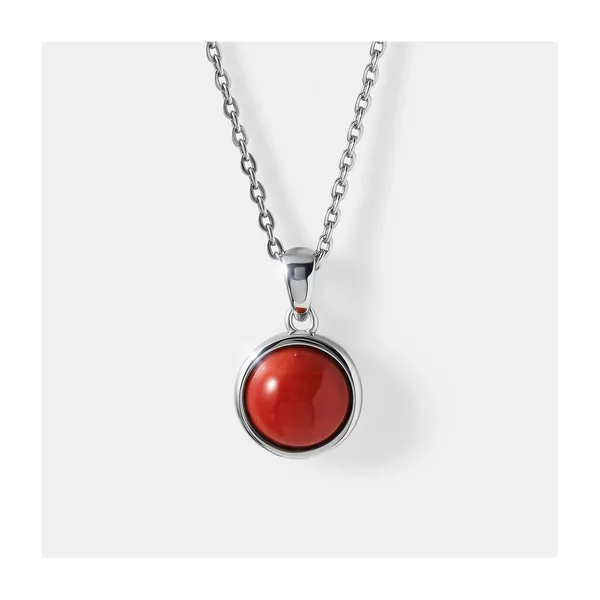Серебряная подвеска с кораллом Салмон — арт. 10422-002407
