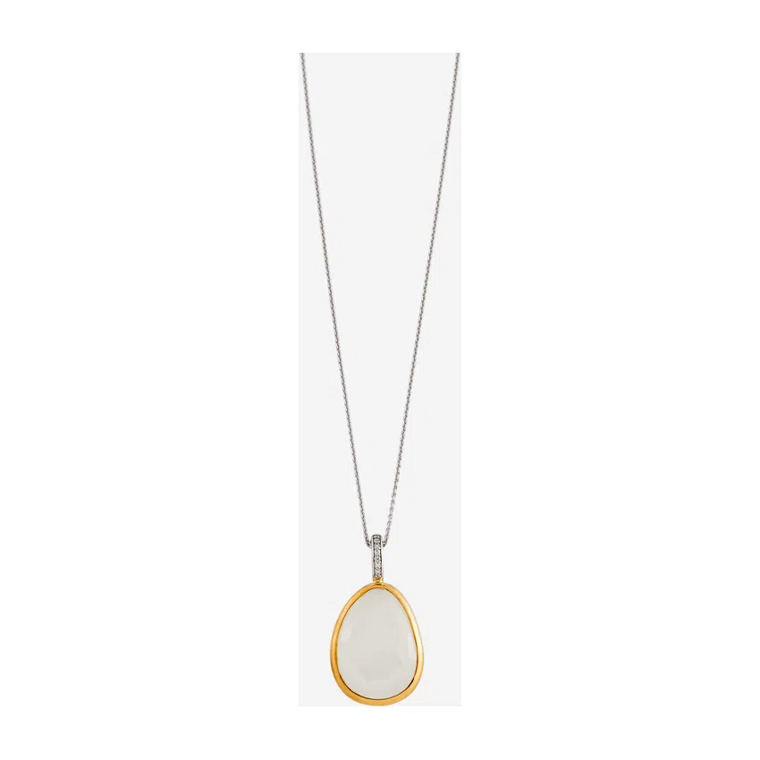 Позолоченное колье с подвеской Luxury из серебра с перламутром TI SENTO Poison Drop — модель 56tp5c7 — фото 2