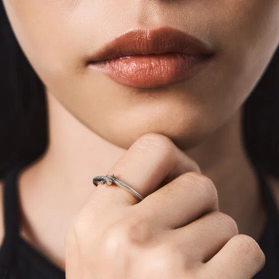 Кольцо из серебра с муассанитом Mintaka Jewellery Poison Drop — модель ksgs74g