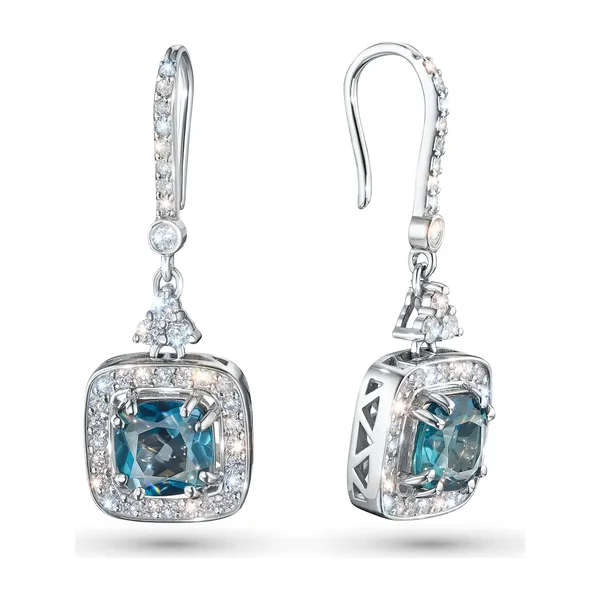 Серьги из серебра с и топазами — арт. э0671сг04250361