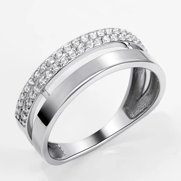 Кольцо из серебра с фианитами — арт. 000-399211