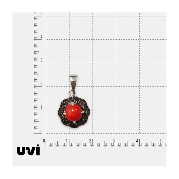Серебряная подвеска с кораллом — арт. 10422-001044