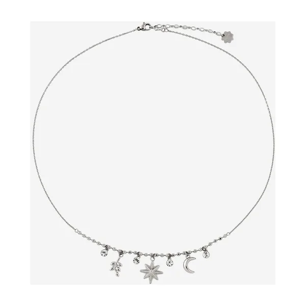 Серебристое колье с кристаллами CHAKRA — модель qr8jqn3