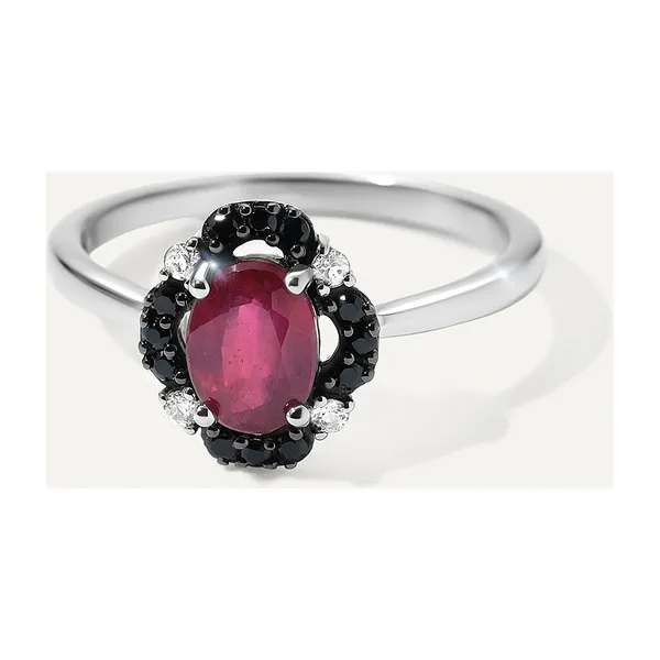 Серебряное кольцо с рубином — арт. 10321-000527