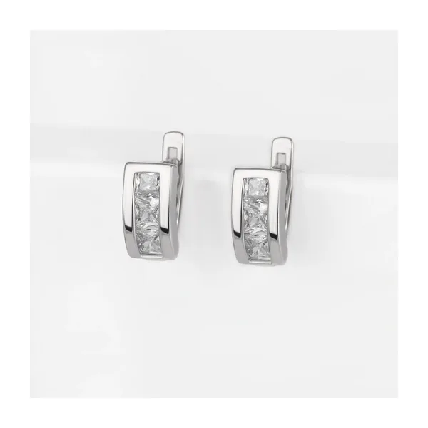 Серьги детские из серебра с фианитами — арт. 000-280285