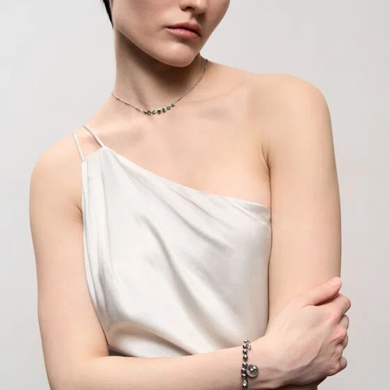 Серебристый браслет с кристаллом CHAKRA Brosway Poison Drop — модель n9vhr30 — фото 3