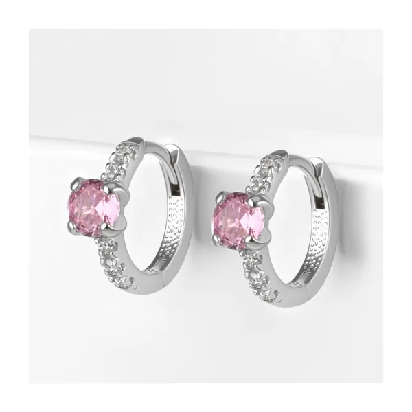 Серьги конго из серебра с фианитами — арт. 000-385911
