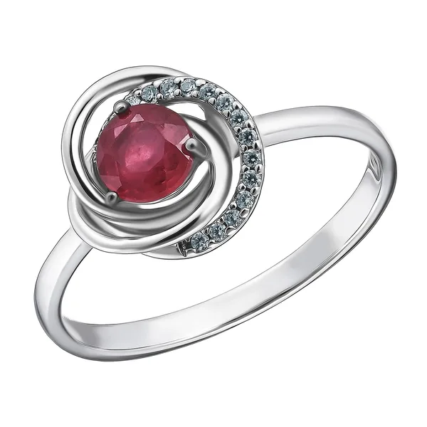 Серебряное кольцо с рубином