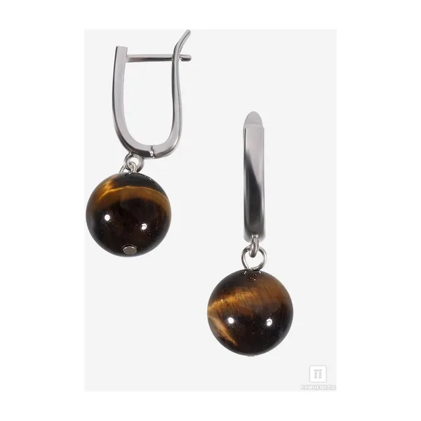 Серьги из тигрового глаза