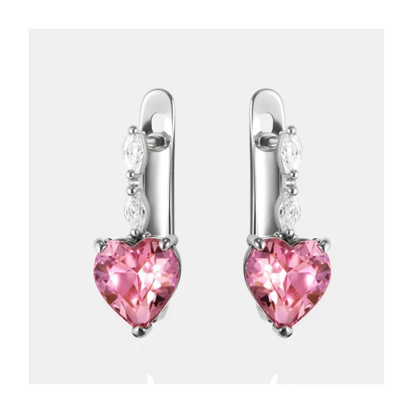 Серьги из серебра с кристаллами Swarovski и фианитами — арт. 000-397888