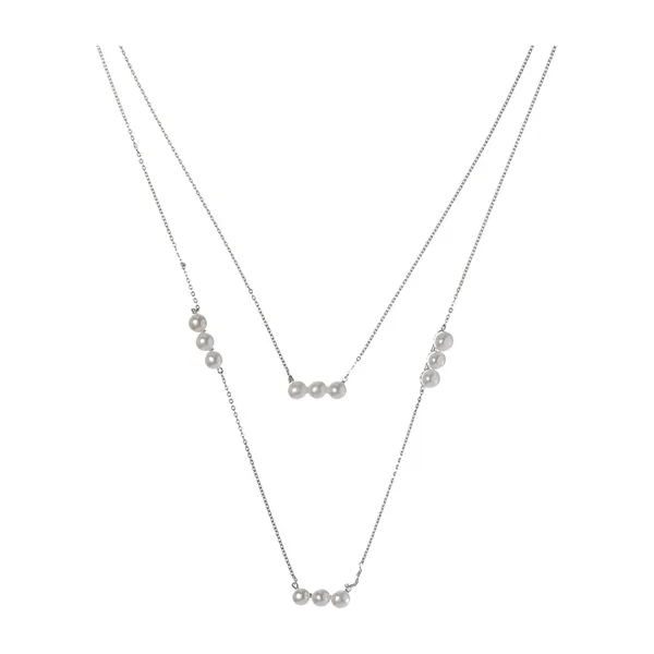 Серебряное колье с жемчугом — арт. 071835