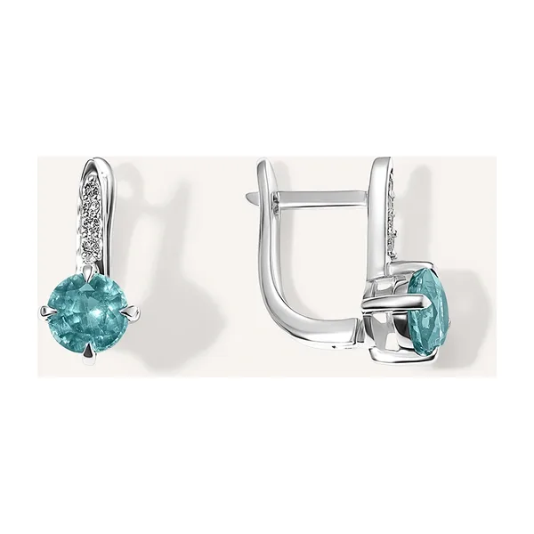 Серебряные серьги с кианитами — арт. 10522-002374